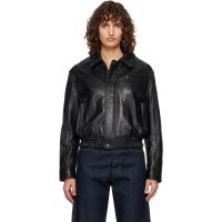 Nour Hammour Black Clint Cropped Bomber Jacket 262306F064019