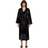 Nour Hammour Black Althea Supple Ponyhair Coat 262306F064031