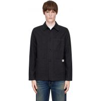 Merz b. Schwanen Black Cotton Twill Workers Jacket 262328M180002