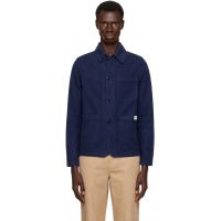 Merz b. Schwanen Blue Cotton Twill Workers Jacket 262328M180003