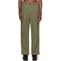 Merz b. Schwanen Khaki SENDO01SC Weave Canvas Fatigue Trousers 262328M191000