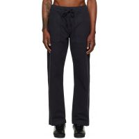 Merz b. Schwanen Gray Cotton Twill Drawstring Worker Trousers 262328M191004
