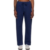 Merz b. Schwanen Navy Cotton Twill Drawstring Worker Trousers 262328M191005