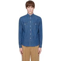 Merz b. Schwanen Blue Denim Long Sleeve Shirt 262328M192000