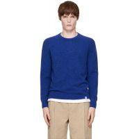 Merz b. Schwanen Blue Lightweight Merino Wool-Cashmere-Silk Sweater 262328M201002