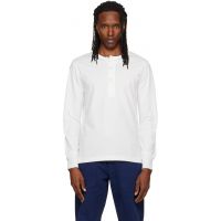 Merz b. Schwanen White 2M06 Mid-Century Machine Refined Fit Henley 262328M211004