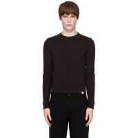 Merz b. Schwanen Brown Diamond-Patterned Cotton Thermal Longsleve T-shirt 262328M213000