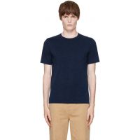 Merz b. Schwanen Blue 2M15 Mid-Century Machine Refined Fit T-shirt 262328M213006