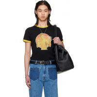 LU'U DAN BRUCE LEE x L?U đ?N Black Ringer T-shirt 262331M213004