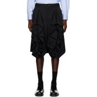 Comme des Garcons Homme Plus Black Wool Tropical Shorts 262347M193003