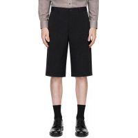 Comme des Garcons Homme Plus Black Wool Gabardine Shorts 262347M193004