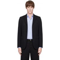 Comme des Garcons Homme Plus Black Wool Gabardine Blazer 262347M195003