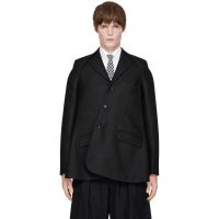 Comme des Garcons Homme Plus Black Dobby Cloth H Type Blazer 262347M195004