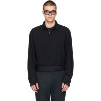 POST ARCHIVE FACTION (PAF) Black Zip Shirt Jacket 262351M180003