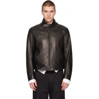 POST ARCHIVE FACTION (PAF) Black Rider Leather Jacket 262351M181000