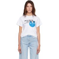 Maison Kitsune White Fortune Fox Standard T-shirt 262389F110018