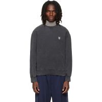 Maison Kitsune Gray Fox Head Faded Comfort Sweatshirt 262389M204001