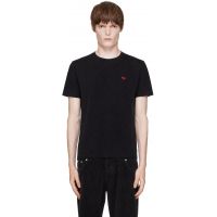 Maison Kitsune Black Red Profile Fox Comfort T-shirt 262389M213020
