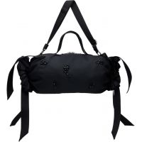 Simone Rocha Black Turbo Embellished Double Ribbon Rosette Bag 262405F046002