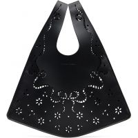 Simone Rocha Black Mini Lasercut Lace Shopper Tote 262405F049001