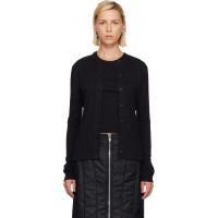 Simone Rocha Black Pointelle Cardigan 262405F095013