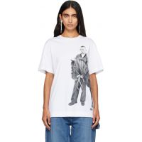 Simone Rocha White Pony Kid Print T-shirt 262405F110007