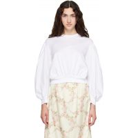 Simone Rocha White Puff Sleeve Balloon Top 262405F110015