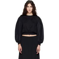 Simone Rocha Black Puff Sleeve Balloon Long T-shirt 262405F110016