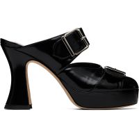 Simone Rocha Black Buckle Sculpt Heels 262405F122002
