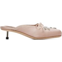 Simone Rocha Pink Embellished Pointe Mule Heels 262405F122003