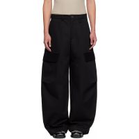 Simone Rocha Black Balloon Knee Pleat Cargo Pants 262405M188001