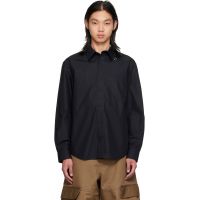 Simone Rocha Black Split Ring Classic Shirt 262405M192013
