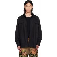 Simone Rocha Black Military Overshirt 262405M192018