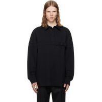 Simone Rocha Black Bow Stripe Rugby Polo 262405M212000