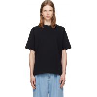 Simone Rocha Black Fitted Wire Turnup T-shirt 262405M213002