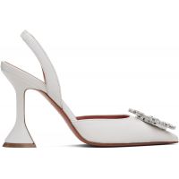 Amina Muaddi White Begum Sling 95 Heels 262415F122034