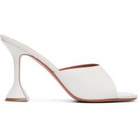 Amina Muaddi White Lupita Slipper 95 Heeled Sandals 262415F125000