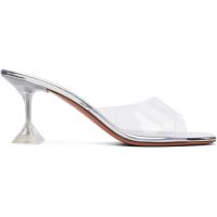 Amina Muaddi Transparent Lupita Glass Slipper 70 Heeled Sandals 262415F125003