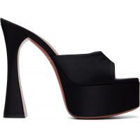 Amina Muaddi Black Dalida Plateau Slipper 140 Heeled Sandals 262415F125013