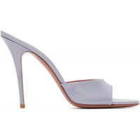 Amina Muaddi Gray Elodie Slipper 105 Heeled Sandals 262415F125024