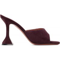 Amina Muaddi Burgundy Lupita Slipper 95 Heeled Sandals 262415F125025