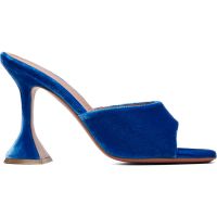 Amina Muaddi Blue Lupita 95 Slipper Heeled Sandals 262415F125027