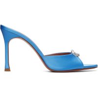 Amina Muaddi Blue Mini Camelia Slipper 95 Heeled Sandals 262415F125032