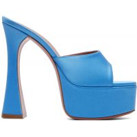 Amina Muaddi SSENSE Exclusive Blue Dalida Slipper 140 Heeled Sandals 262415F125048