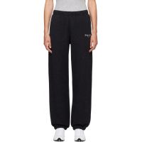 Sporty & Rich Black Signature NY Sweatpants 262446F086005