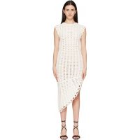 Loulou de Saison White Malena Ruffled Crochet Midi Dress 262473F054001