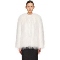 Loulou de Saison White Rowe Faux-Fur Coat 262473F059000