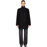 Loulou de Saison Black Olmo Wool Short Coat 262473F059008