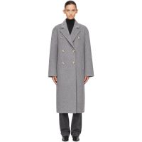 Loulou de Saison Gray Irvin Long Wool Coat 262473F059009