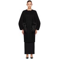 Loulou de Saison Black Wool Cashmere Coat 262473F059012